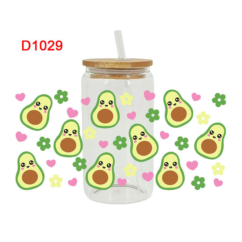 UV DTF Transfer Sticker Fruit Theme For The 16oz Libbey Glasses Wraps Cup Can DIY Easy To Use - Image 3