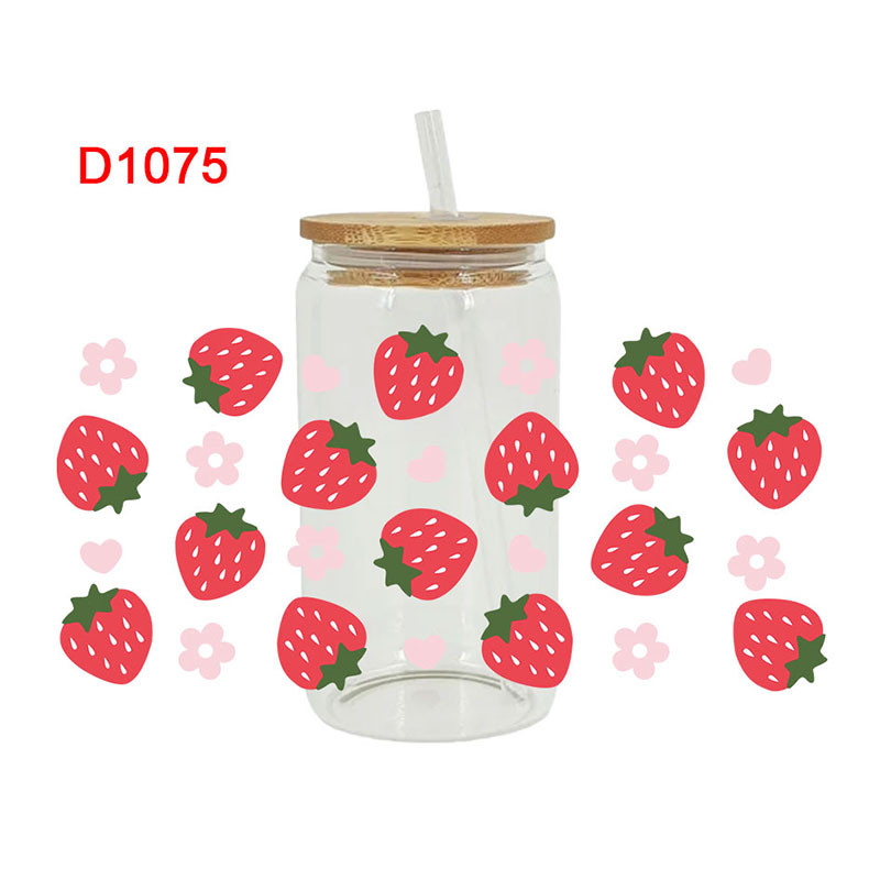 UV DTF Transfer Sticker Fruit Theme For The 16oz Libbey Glasses Wraps Cup Can DIY Easy To Use - Image 4
