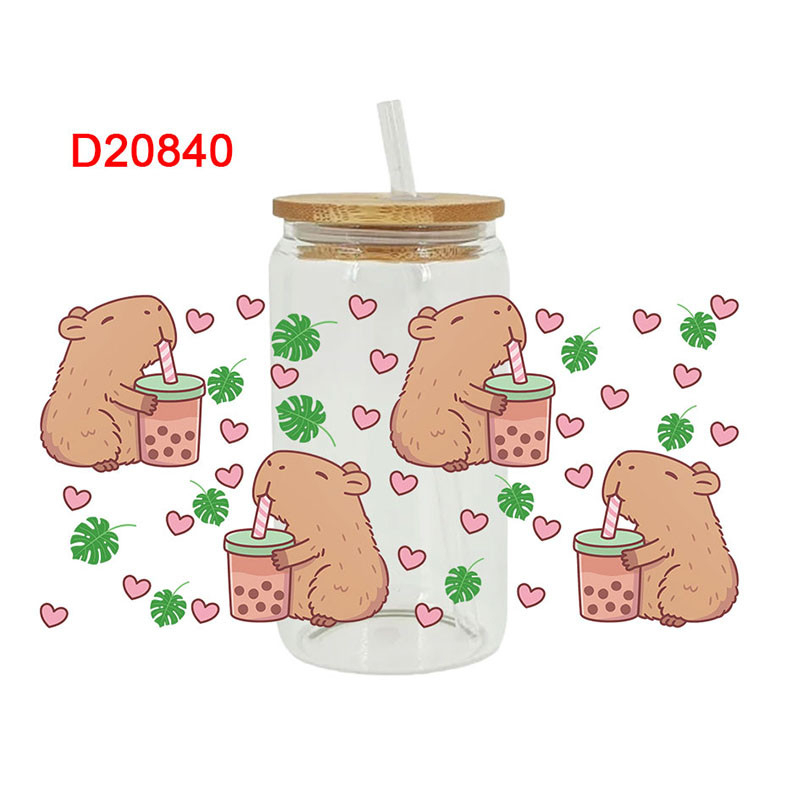 Animals Theme UV DTF Transfer Sticker For The 16oz Glasses Wraps Cup Can DIY Waterproof - Image 6