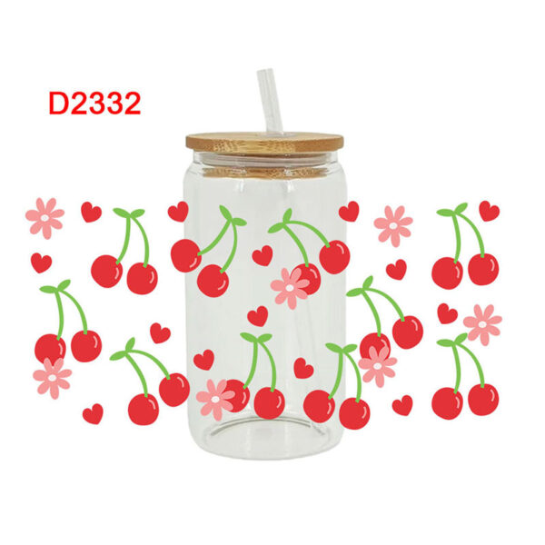 UV DTF Transfer Sticker Fruit Theme For The 16oz Glasses Wraps Cup Can DIY Waterproof - Image 3