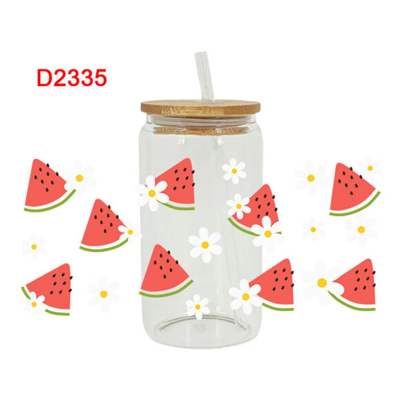 UV DTF Transfer Sticker Fruit Theme For The 16oz Glasses Wraps Cup Can DIY Waterproof - Image 4