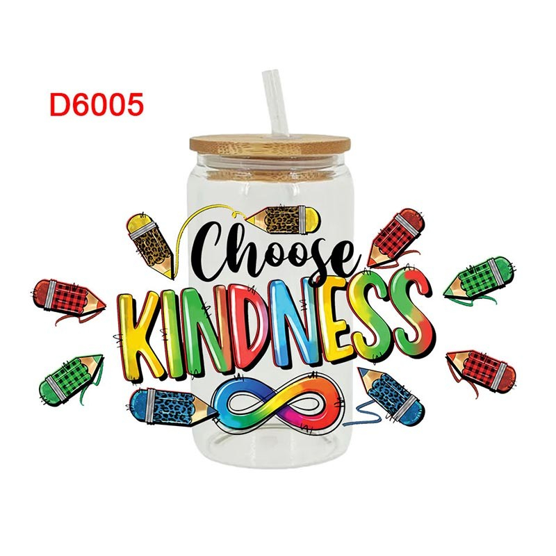 UV DTF Transfer Sticker For Autism Theme The 16oz Glasses Wraps Cup Can DIY Waterproof - Image 2