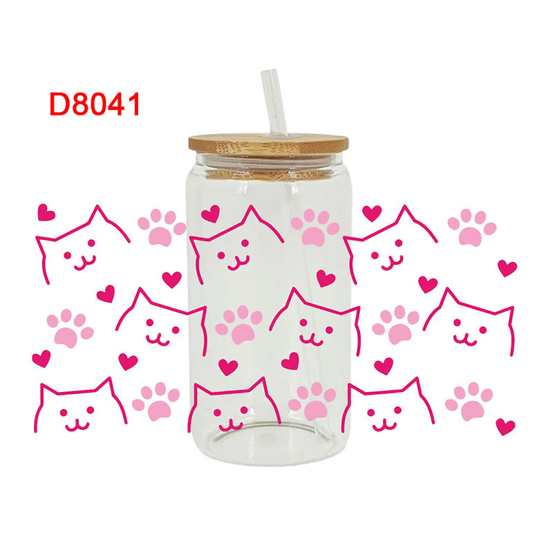 UV DTF Transfer Sticker Cartoon Animals For The 16oz Glasses Wraps Cup Can DIY Waterproof - Image 4