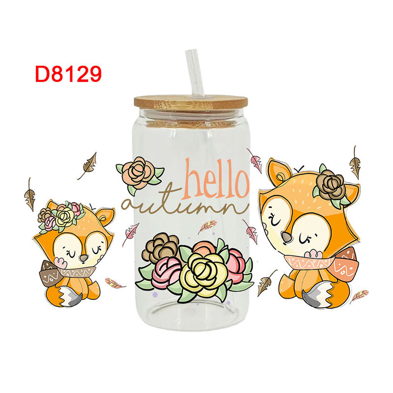 UV DTF Transfer Sticker Cartoon Animals For The 16oz Glasses Wraps Cup Can DIY Waterproof - Image 7