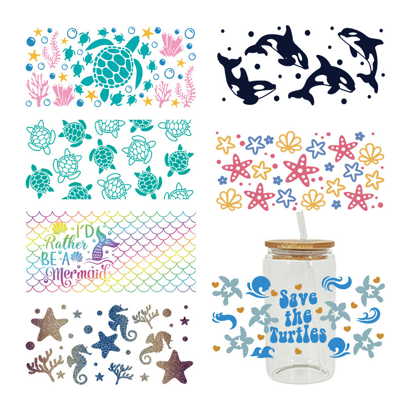 UV DTF Transfer Sticker Animals For The 16oz Glasses Wraps Cup Can DIY Waterproof