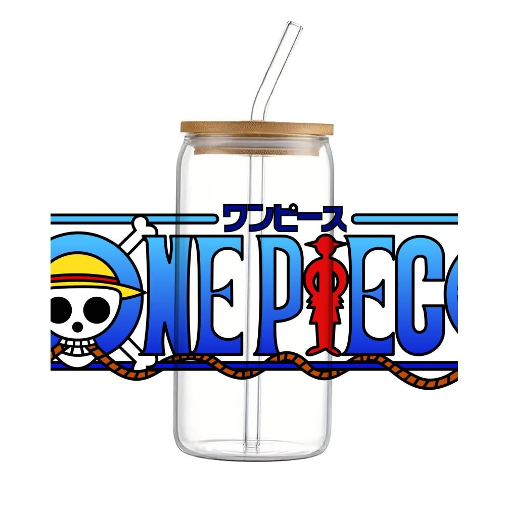 Japanese Cartoon One Piece UV DTF Transfer Sticker Waterproof Transfers Decals For 16oz Glass Wrap - Image 6