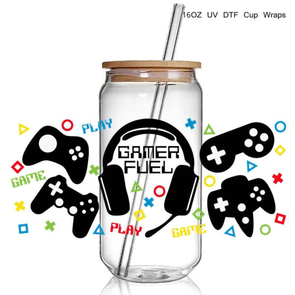 Fashion Trending Cool Design 90S Baby Uv Dtf Cup Wraps Transfer Sticker Diy Gamer Fuel 16 Oz - Image 8