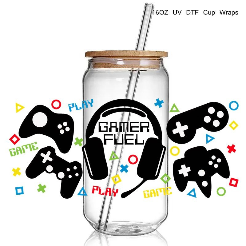 Fashion Trending Cool Design 90S Baby Uv Dtf Cup Wraps Transfer Sticker Diy Gamer Fuel 16 Oz - Image 8