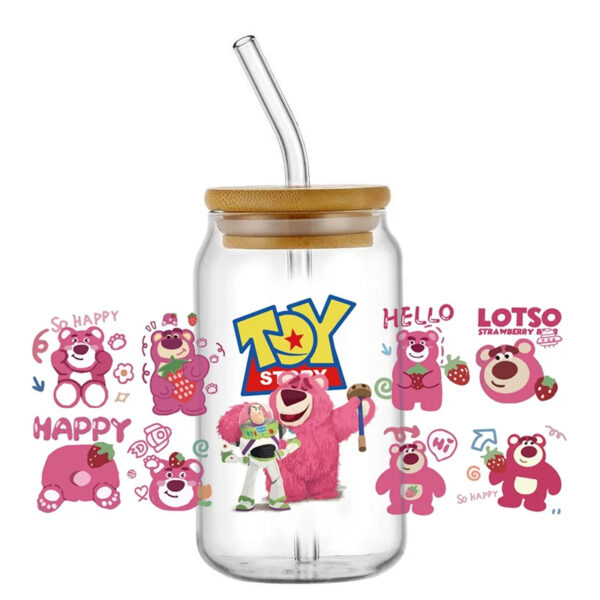 UV DTF Transfer Sticker Toy Story 16oz 3d Tumbler Mug Sticker Custom Wrapping - Image 2