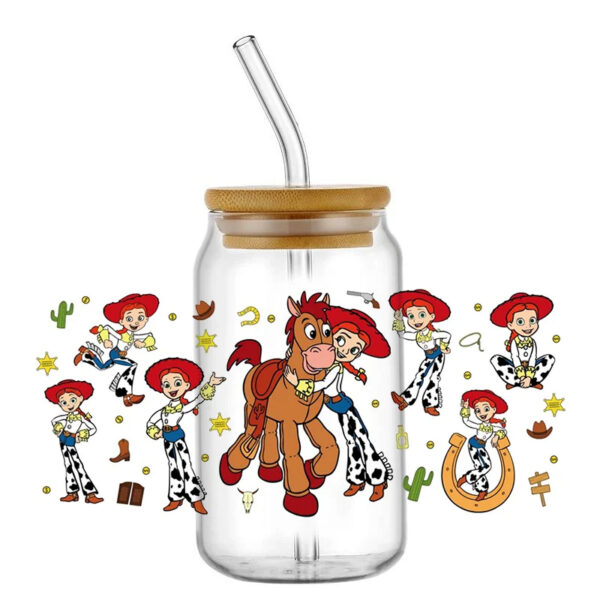 UV DTF Transfer Sticker Toy Story 16oz 3d Tumbler Mug Sticker Custom Wrapping - Image 3