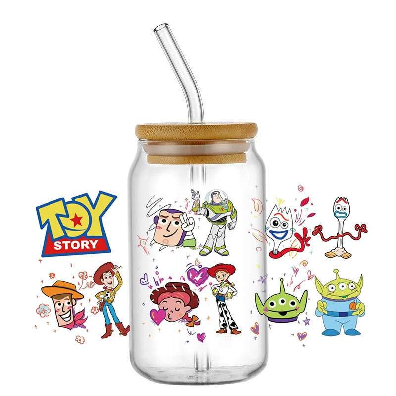 UV DTF Transfer Sticker Toy Story 16oz 3d Tumbler Mug Sticker Custom Wrapping - Image 5