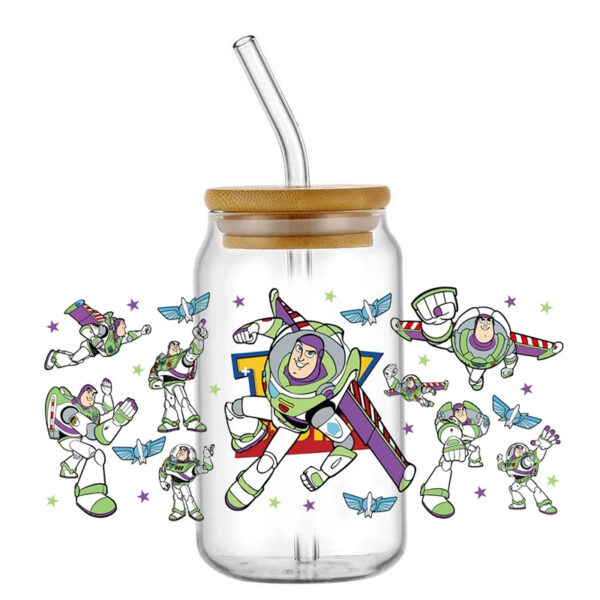 UV DTF Transfer Sticker Toy Story 16oz 3d Tumbler Mug Sticker Custom Wrapping - Image 8