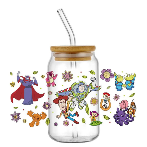 UV DTF Transfer Sticker Toy Story 16oz 3d Tumbler Mug Sticker Custom Wrapping - Image 13