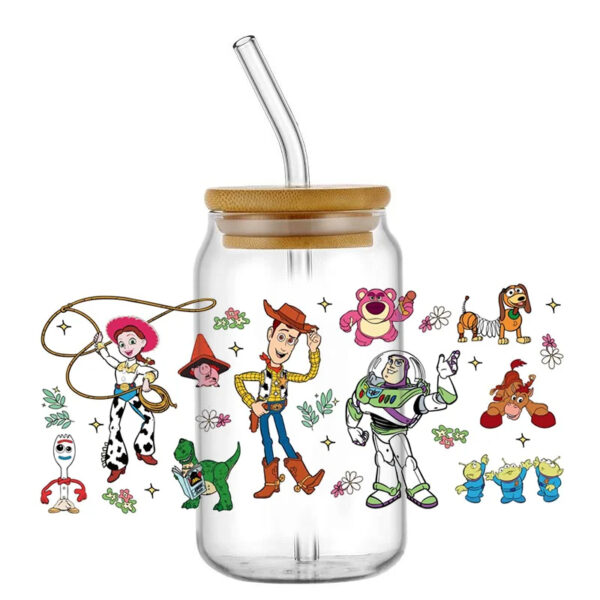 UV DTF Transfer Sticker Toy Story 16oz 3d Tumbler Mug Sticker Custom Wrapping - Image 14