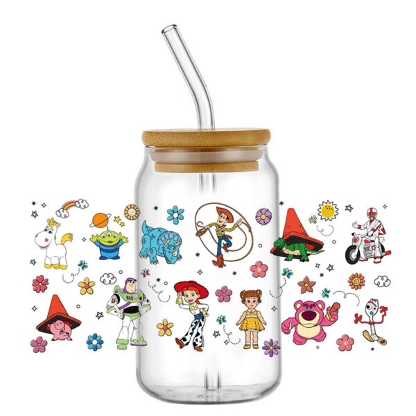 UV DTF Transfer Sticker Toy Story 16oz 3d Tumbler Mug Sticker Custom Wrapping - Image 17