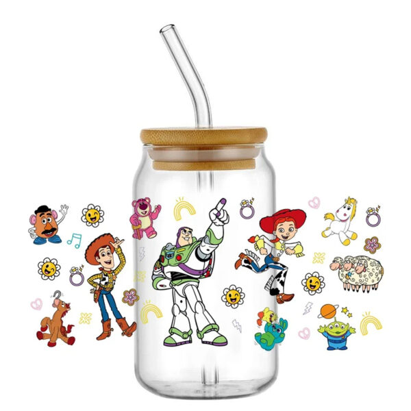 UV DTF Transfer Sticker Toy Story 16oz 3d Tumbler Mug Sticker Custom Wrapping - Image 18