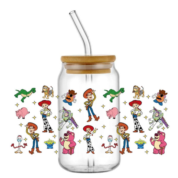 UV DTF Transfer Sticker Toy Story 16oz 3d Tumbler Mug Sticker Custom Wrapping - Image 21