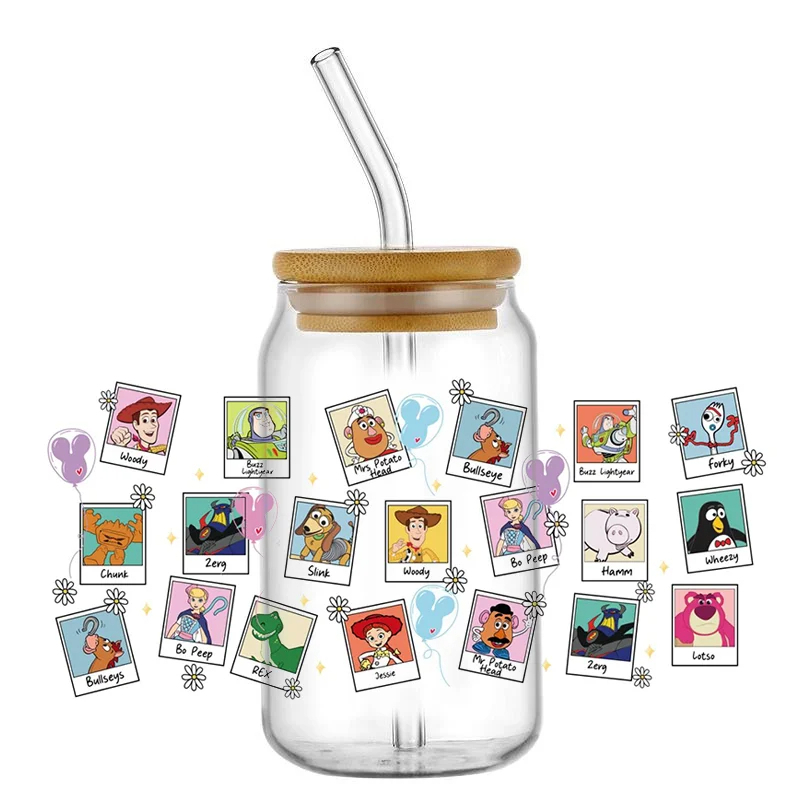 UV DTF Transfer Sticker Toy Story 16oz 3d Tumbler Mug Sticker Custom Wrapping - Image 24