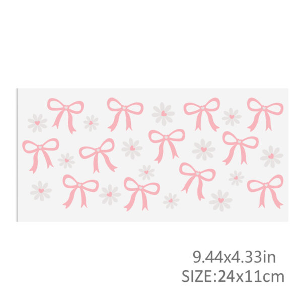 Bowknot Stickers UV DTF Sticker For 16oz Cups Transfer Sticker Labels DIY Logo - Image 7