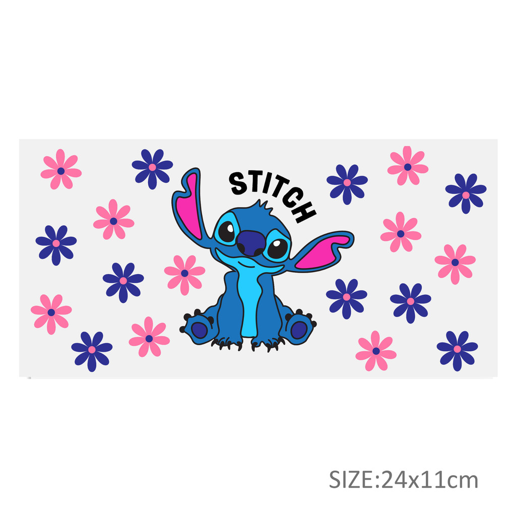 Disney Lilo And Stitch UV DTF Sticker For 16oz Cups Wrap Transfer Sticker Labels Logo - Image 19