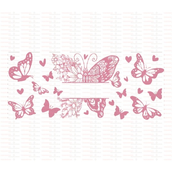 Beautiful Butterfly Flower UV DTF Cups Wrap Sticker DIY Label Transfer Sticker Print - Image 16
