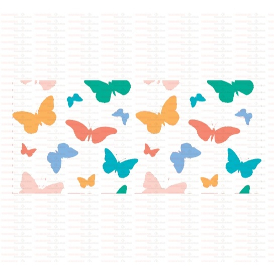 Beautiful Butterfly Flower UV DTF Cups Wrap Sticker DIY Label Transfer Sticker Print - Image 18