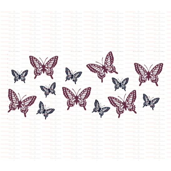 Beautiful Butterfly Flower UV DTF Cups Wrap Sticker DIY Label Transfer Sticker Print - Image 21