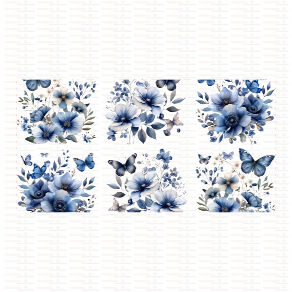 Beautiful Butterfly Flower UV DTF Cups Wrap Sticker DIY Label Transfer Sticker Print - Image 22