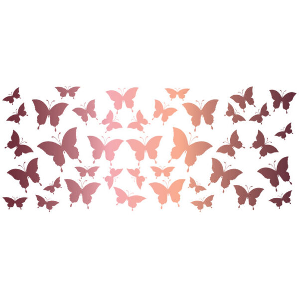 Beautiful Butterfly Flower UV DTF Cups Wrap Sticker DIY Label Transfer Sticker Print - Image 36