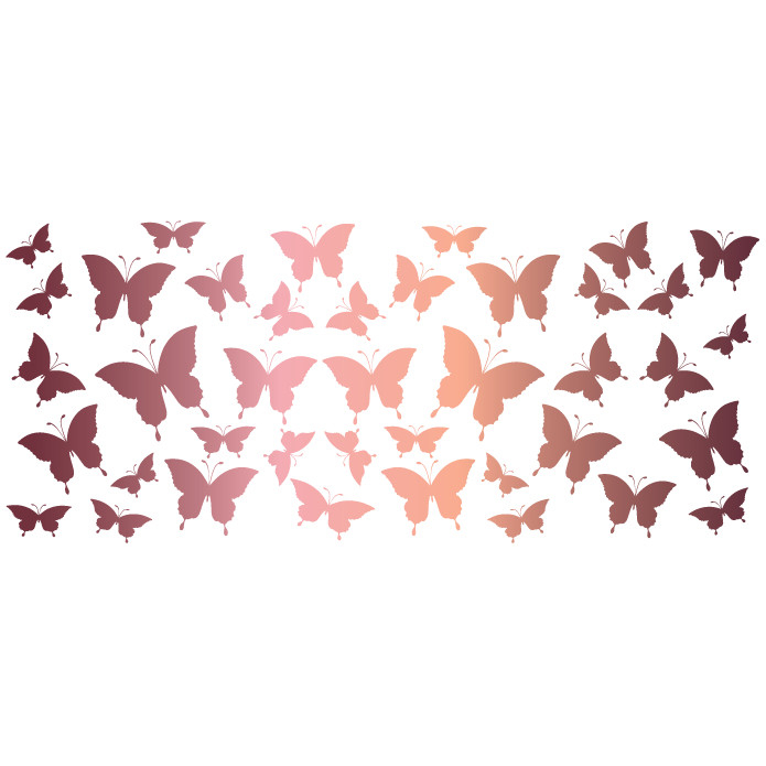 Beautiful Butterfly Flower UV DTF Cups Wrap Sticker DIY Label Transfer Sticker Print - Image 36
