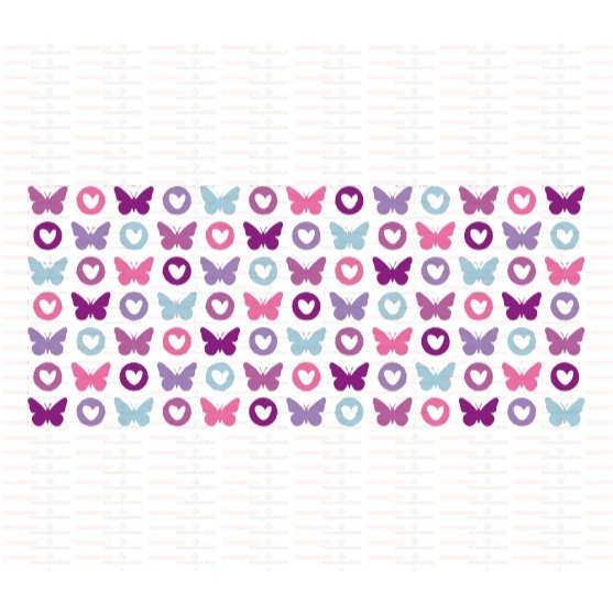 Beautiful Butterfly Flower UV DTF Cups Wrap Sticker DIY Label Transfer Sticker Print - Image 40
