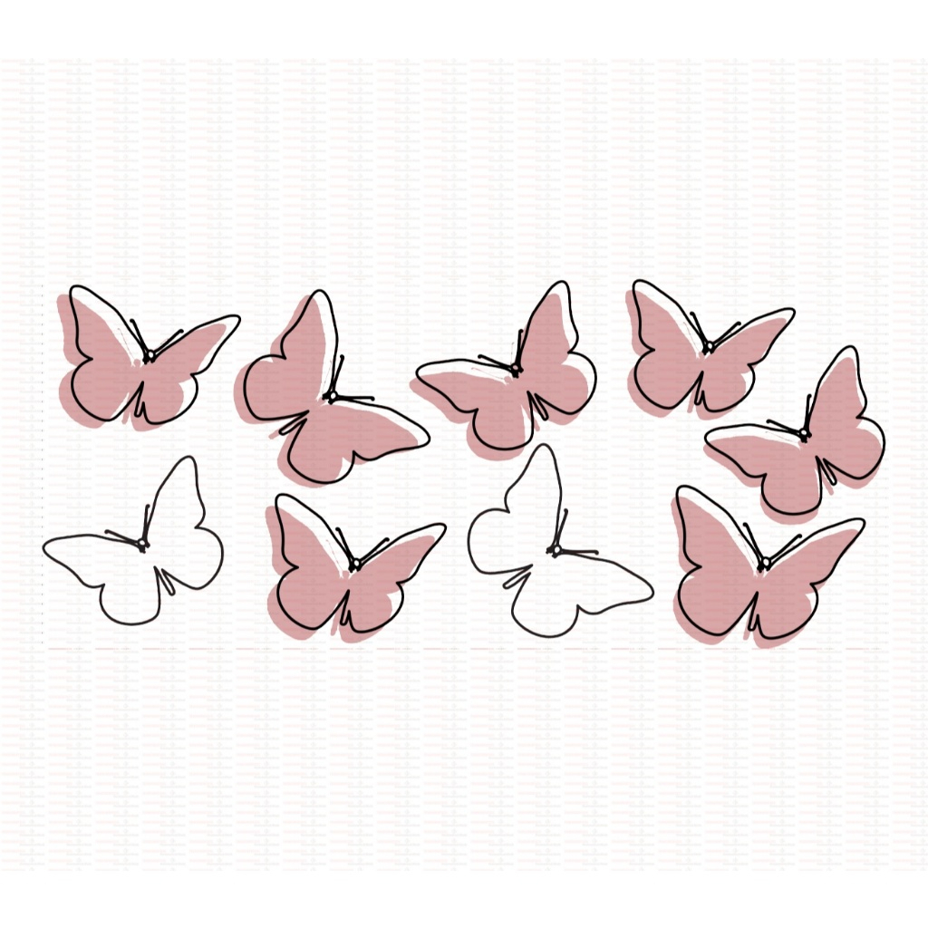Beautiful Butterfly Flower UV DTF Cups Wrap Sticker DIY Label Transfer Sticker Print - Image 41