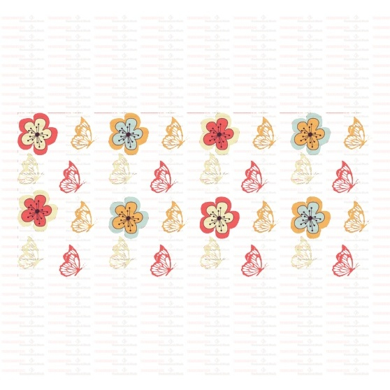 Beautiful Butterfly Flower UV DTF Cups Wrap Sticker DIY Label Transfer Sticker Print - Image 44
