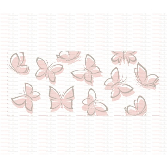 Beautiful Butterfly Flower UV DTF Cups Wrap Sticker DIY Label Transfer Sticker Print - Image 50