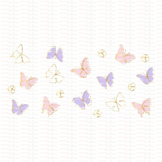 Beautiful Butterfly Flower UV DTF Cups Wrap Sticker DIY Label Transfer Sticker Print - Image 52