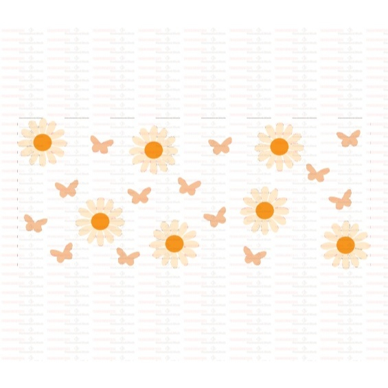 Beautiful Butterfly Flower UV DTF Cups Wrap Sticker DIY Label Transfer Sticker Print - Image 54