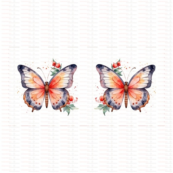 Beautiful Butterfly Flower UV DTF Cups Wrap Sticker DIY Label Transfer Sticker Print - Image 60