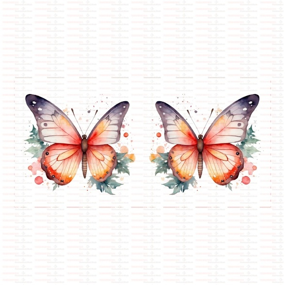 Beautiful Butterfly Flower UV DTF Cups Wrap Sticker DIY Label Transfer Sticker Print - Image 61
