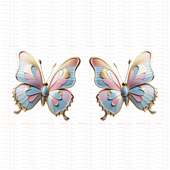 Beautiful Butterfly Flower UV DTF Cups Wrap Sticker DIY Label Transfer Sticker Print - Image 75