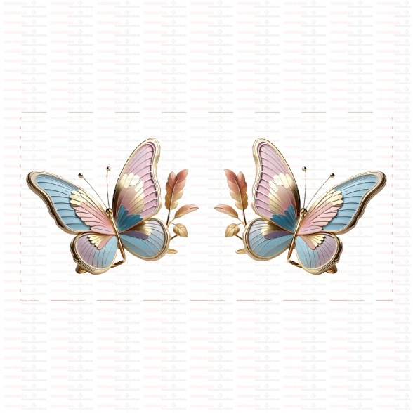 Beautiful Butterfly Flower UV DTF Cups Wrap Sticker DIY Label Transfer Sticker Print - Image 77