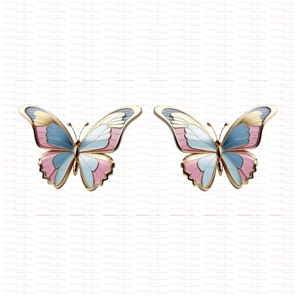 Beautiful Butterfly Flower UV DTF Cups Wrap Sticker DIY Label Transfer Sticker Print - Image 79