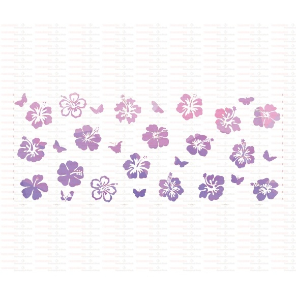 Beautiful Butterfly Flower UV DTF Cups Wrap Sticker DIY Label Transfer Sticker Print - Image 83