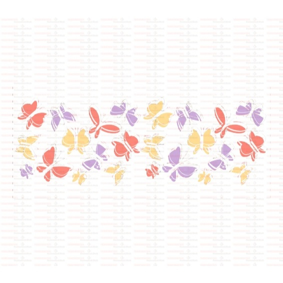 Beautiful Butterfly Flower UV DTF Cups Wrap Sticker DIY Label Transfer Sticker Print - Image 88