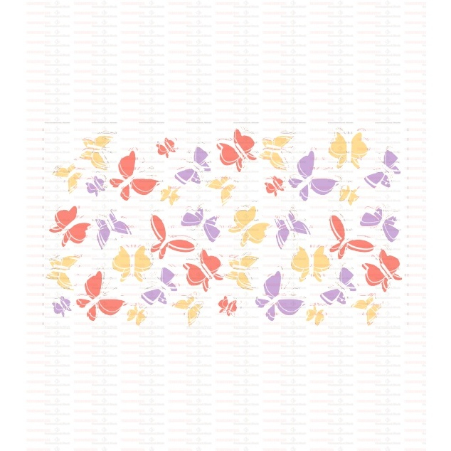 Beautiful Butterfly Flower UV DTF Cups Wrap Sticker DIY Label Transfer Sticker Print - Image 90