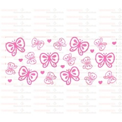 Beautiful Butterfly Flower UV DTF Cups Wrap Sticker DIY Label Transfer Sticker Print - Image 93