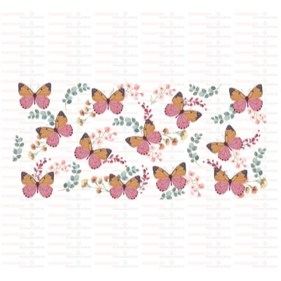 Beautiful Butterfly Flower UV DTF Cups Wrap Sticker DIY Label Transfer Sticker Print - Image 96