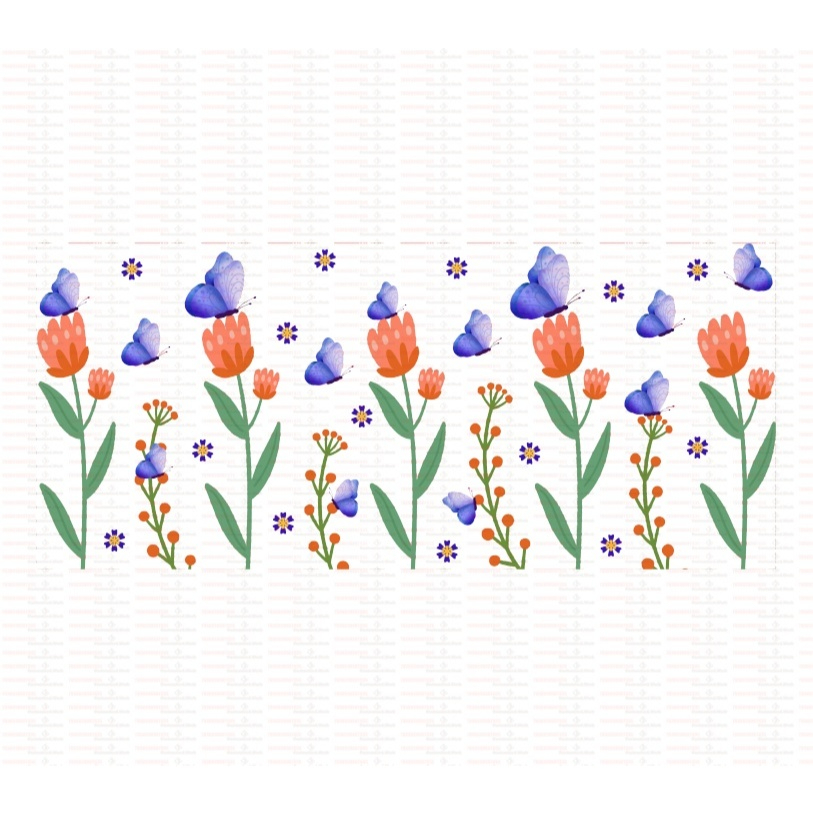 Beautiful Butterfly Flower UV DTF Cups Wrap Sticker DIY Label Transfer Sticker Print - Image 97