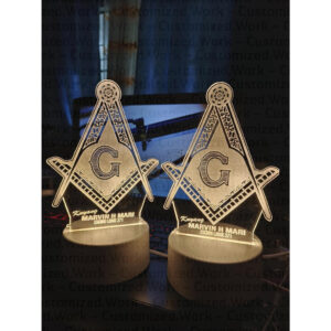MASON DESK LAMP - MASONRY - PERSONALIZED WITH NAME - ENGRAVED