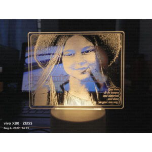 PERSONALIZED PHOTO DESK LAMP - HOME ROOM DECORATION - ENGRAVED