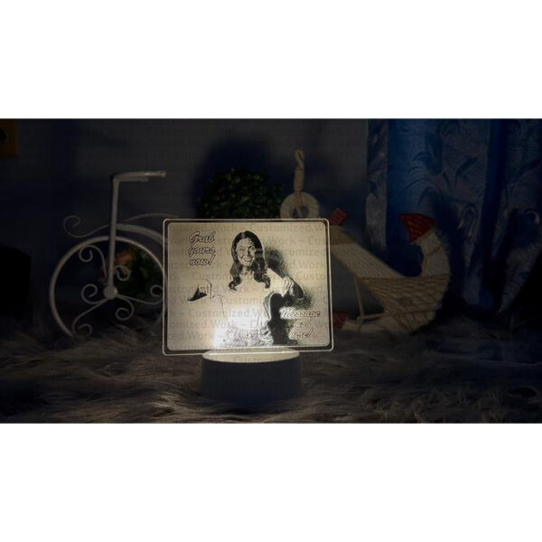 PERSONALIZED PHOTO DESK LAMP - HOME ROOM DECORATION - ENGRAVED - Image 5